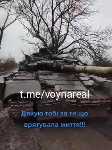 Ukrainian T-64BV After ATGM Strike
