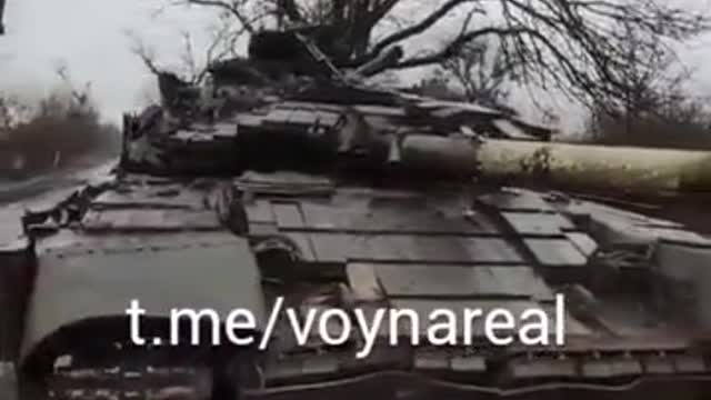 Ukrainian T-64BV After ATGM Strike