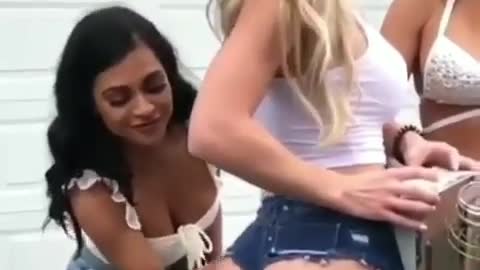 Lana Rhoades slapping on sexy girl ass 