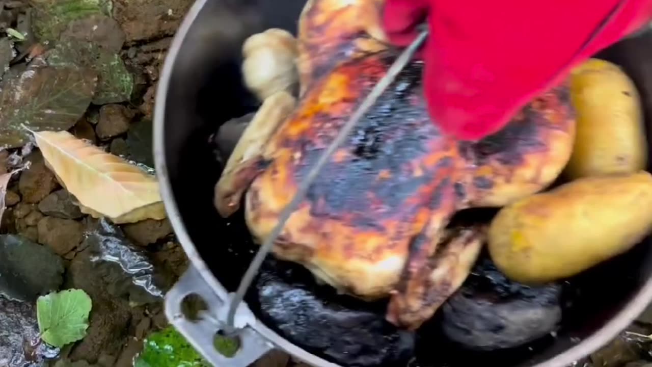 Outdoor cooking video