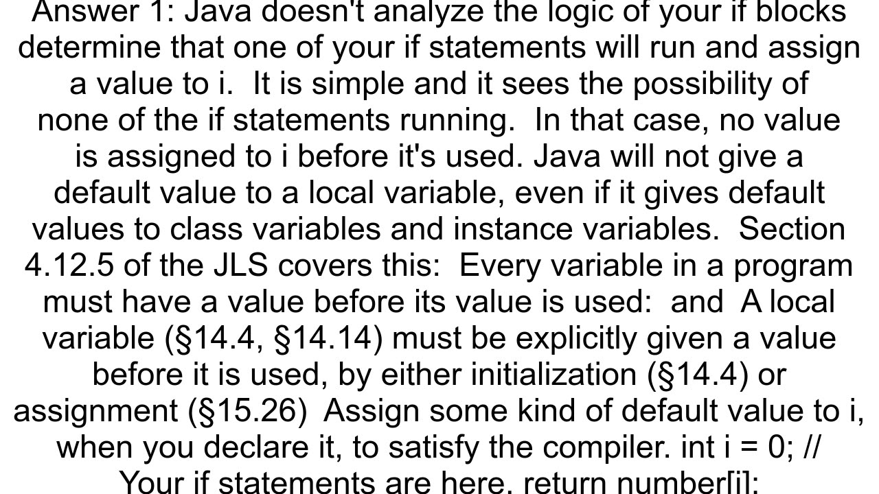 Java Error variable might not have been initialized