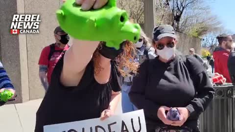 Protestors in Canada Against Pro Freedom