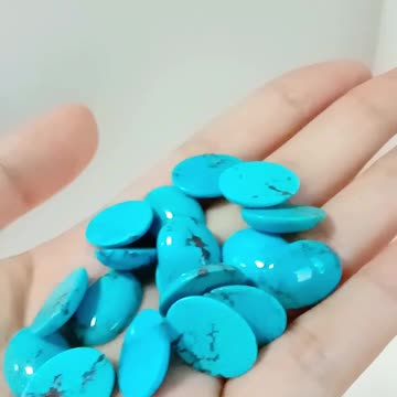 Natural Stone Turquoise Cabochon Flatbacks Oval Gemstone Cabochons for Jewelry Making