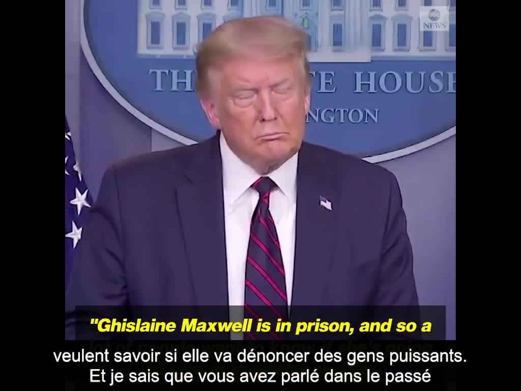 Trump souhaite bonne chance à la compagne d'Epstein Ghislaine Maxwell (VOST)