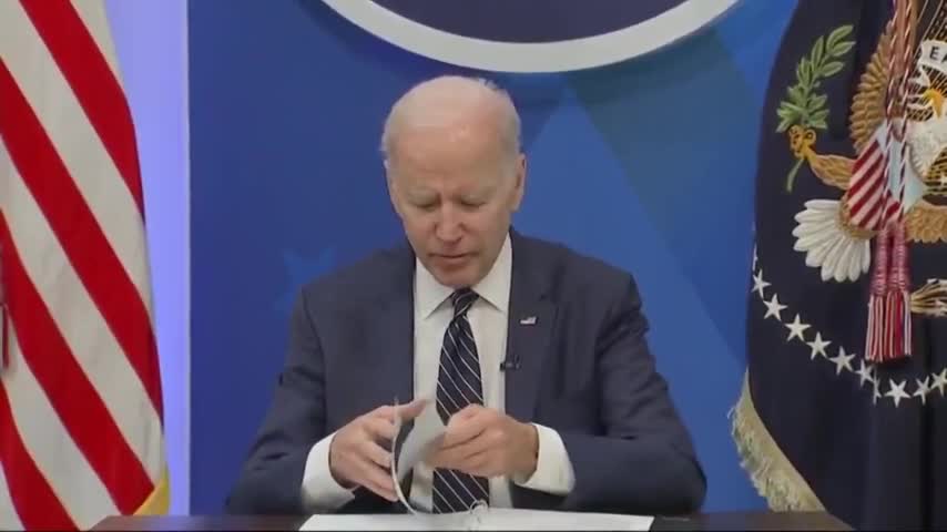 White House Cuts Audio as Biden Stares Bizarrely in Response to Questions