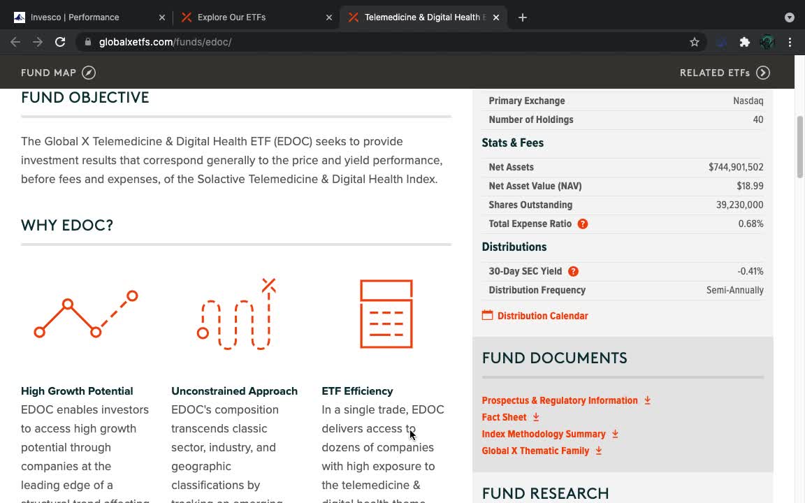 EDOC ETF Introduction ( Telemedicine / Digital Health )