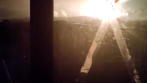 Kharkov. A powerful glow can be seen from every window