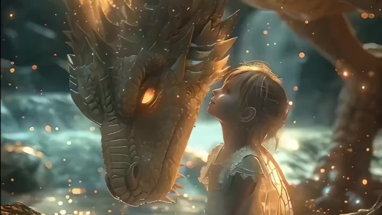 😨Female and dragon 🐲 love moment