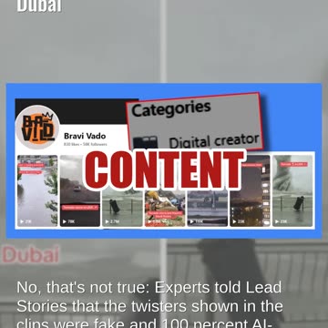 Fact Check: 'Tornado' Videos Do NOT Show Extreme Weather In Canada, Dubai