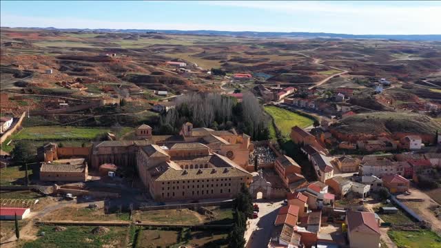 amazing landscape canyons spain monastery small city of santa maria de huerta