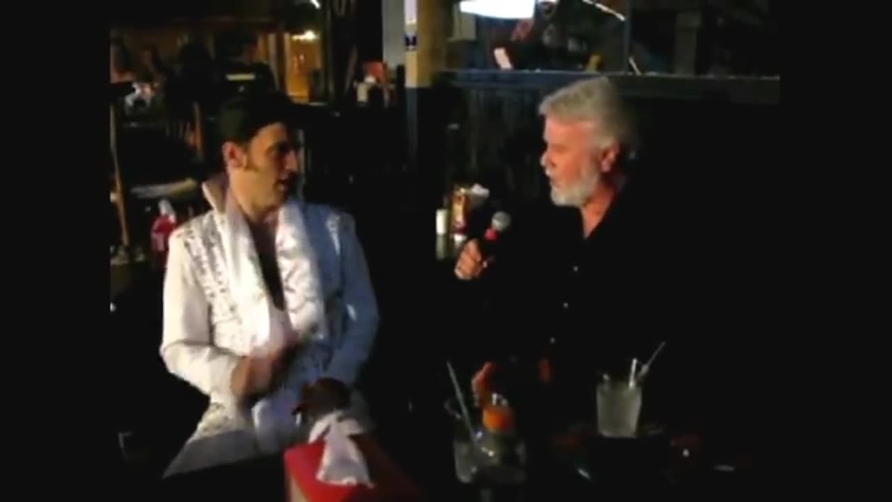 ELVIS (BOB JOYCE) AND SON SINGING AT RESTAURANT TOGETHER 2011