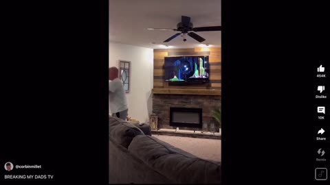 Breaking my dad‘s TV