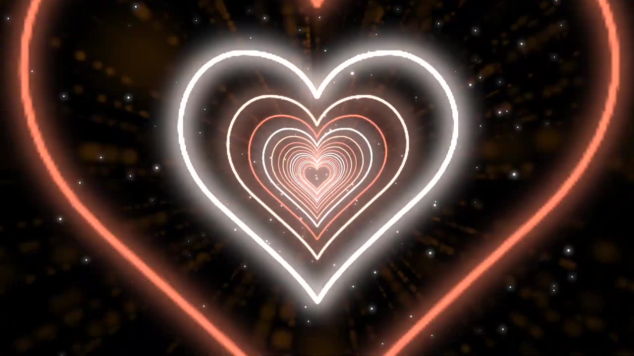 229. Heart Tunnel🤎Heart Background Neon Heart Heart