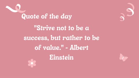 strive not to be a success quote of the day