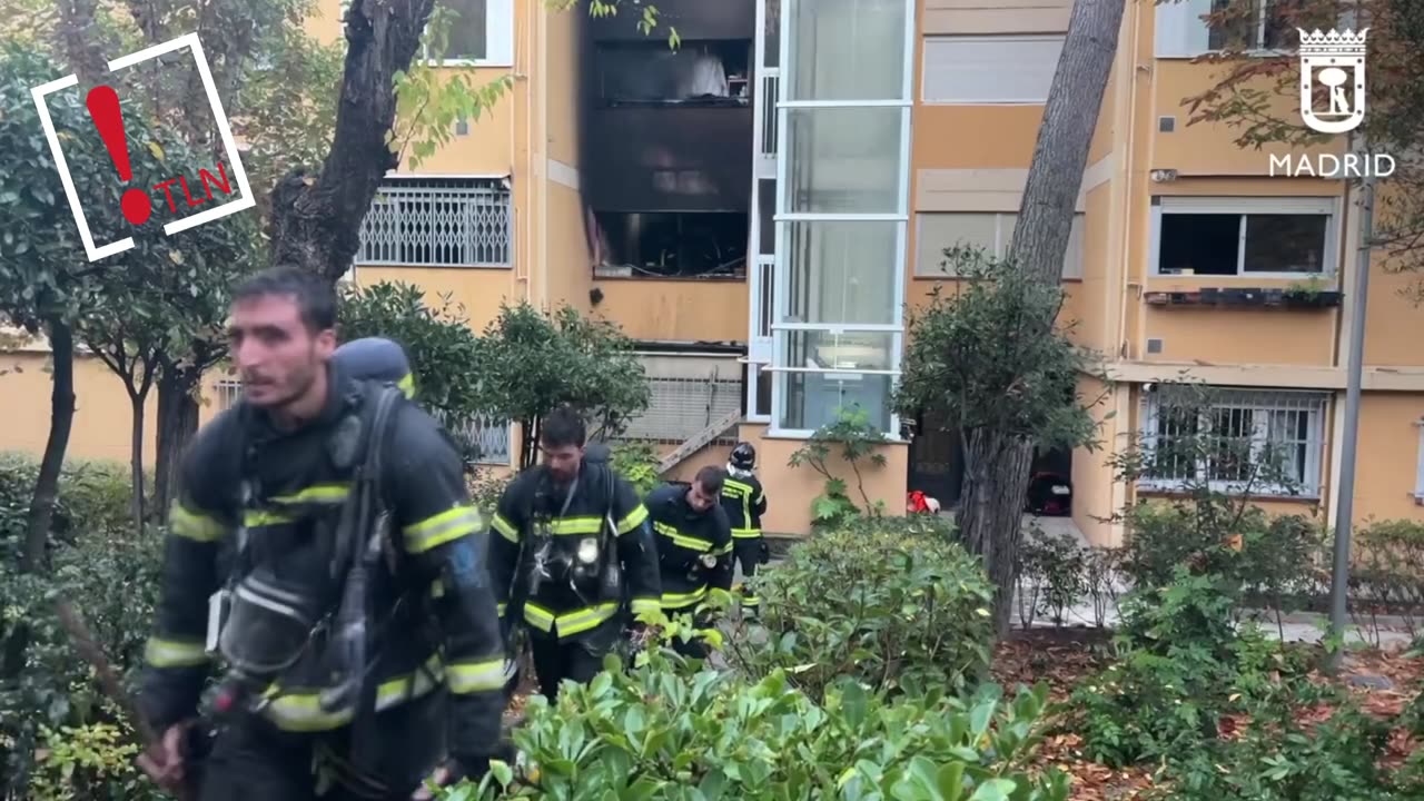 Grave incendio en Madrid en la calle Telémaco del barrio San Blas
