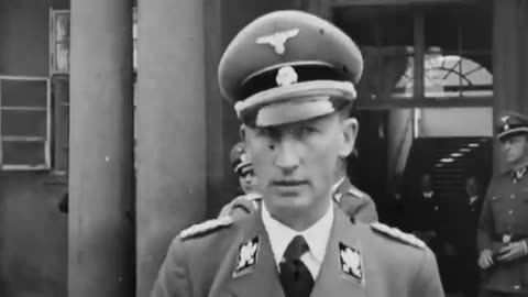 Creepy footage shows the architect of the Holocaust, Reinhard Heydrich, staring