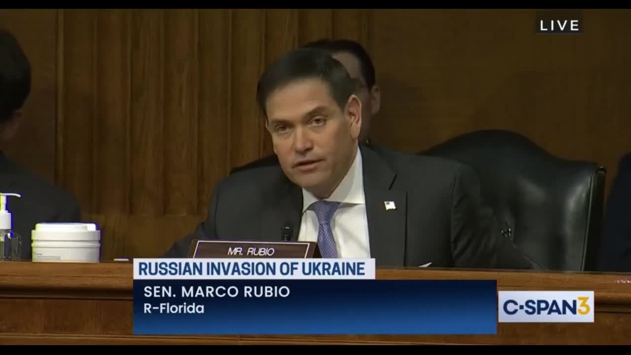 Senator Marco Rubio, who asked: "Does Ukraine have chemical or biological weapons?"