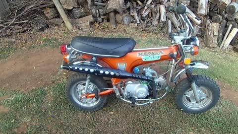 1974 honda trail 70 motocycle