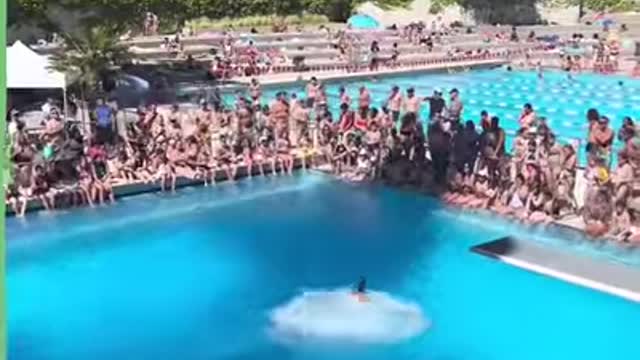 High diving boards...bridges...canals...this lad will dive off absolutely anything 😱