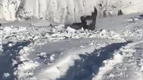 Collab copyright protection - red jacket snow backflip faceplant