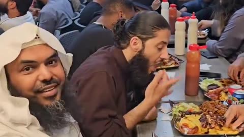 In London, Muslims eat without using forks and spoons. Civilization is