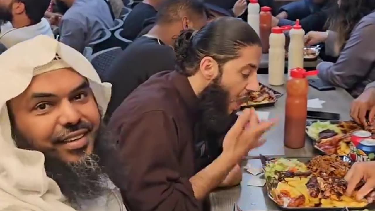 In London, Muslims eat without using forks and spoons. Civilization is