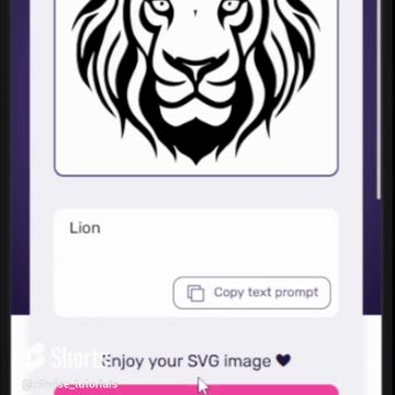 🌟 Rapid SVG Magic in 20s: AI-Generated Beauty! Text to SVG✨ #viral