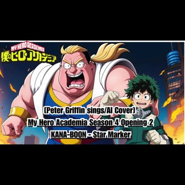 [Peter Griffin sings/AI Cover] My Hero Academia Season 4 Opening 2 KANA-BOON - Star Marker