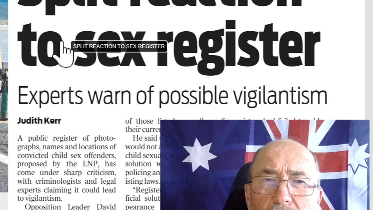 Split reaction to sex register