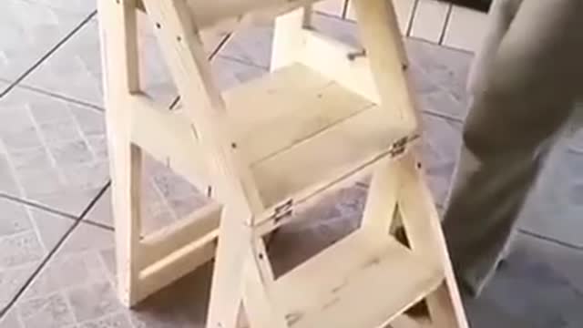 2 in 1 chair and ladder in one (space-saving)