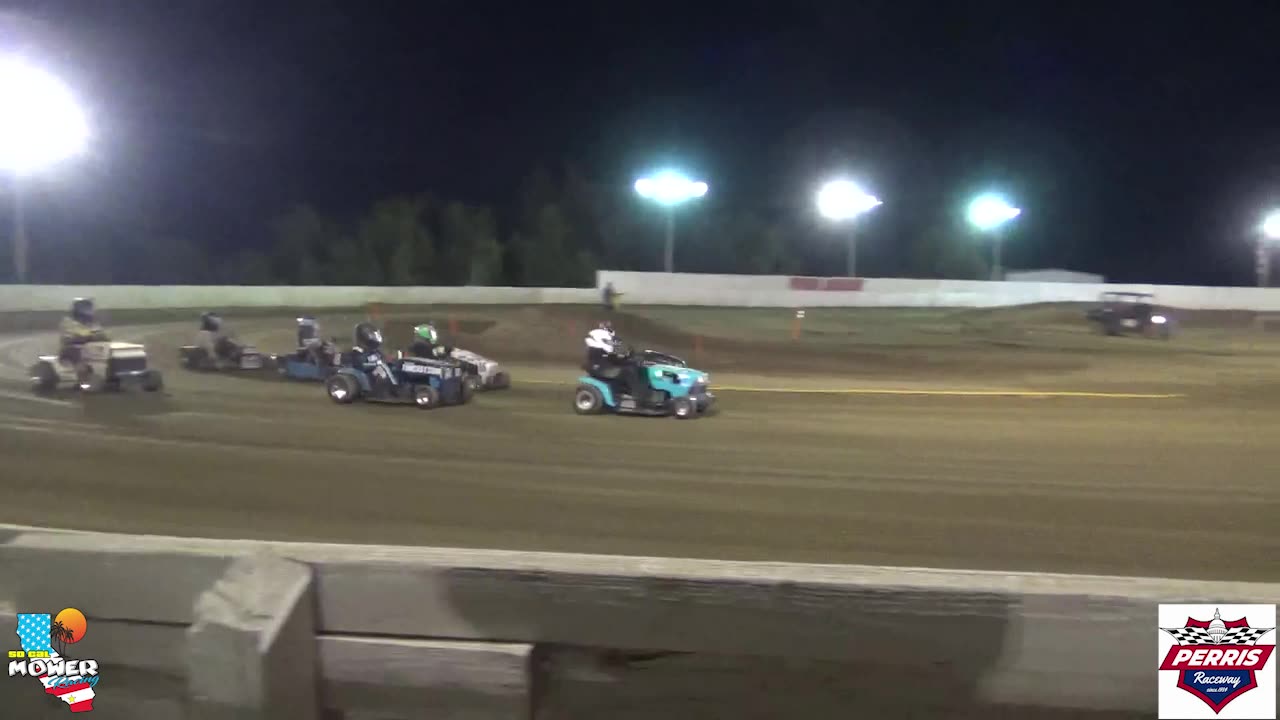 Lawnmower Racing at Perris Raceway 2nd Heat