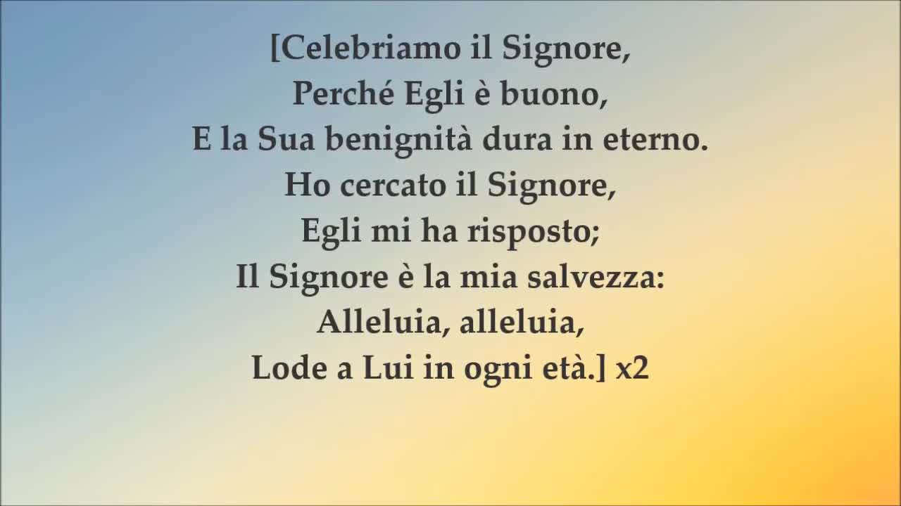 Celebriamo il Signore!