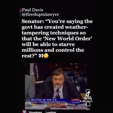 New World Order Using Weather Modifications to Starve and Control