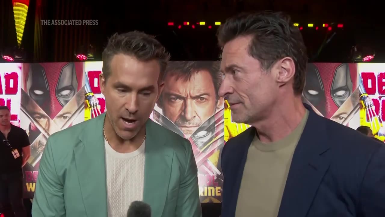 'Deadpool & Wolverine' stars celebrate England's win vs. Netherlands.mp4