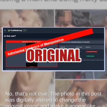 Fact Check: FAKE Photo Shows Emmanuel Macron Kissing A Man