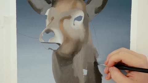 A how to step by step of how I painted this gorgeous stag!