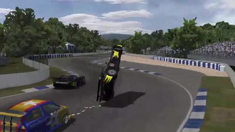 Huge Crash at Adelaide [rFactor 1]