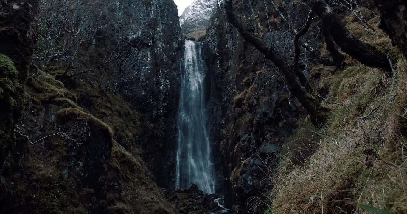 Waterfall Scotland water snow