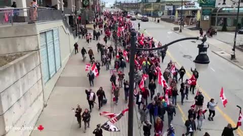 Impressive Freedom March in Niagara Falls, ON
