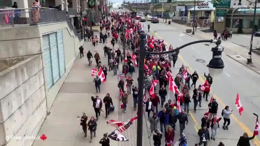 Impressive Freedom March in Niagara Falls, ON