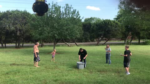 Three Generation Water Balloon Fight