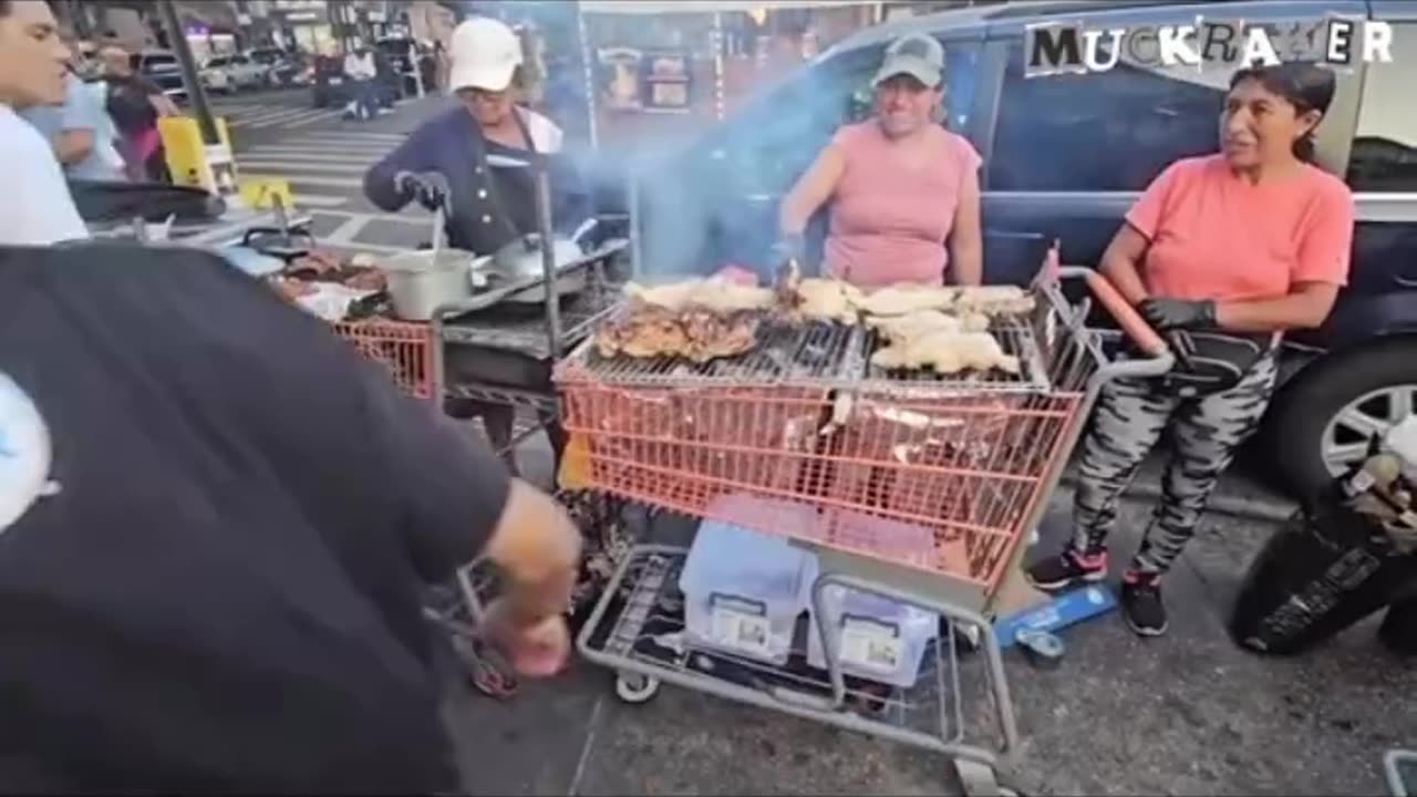 Shopping Cart Grilling New York City