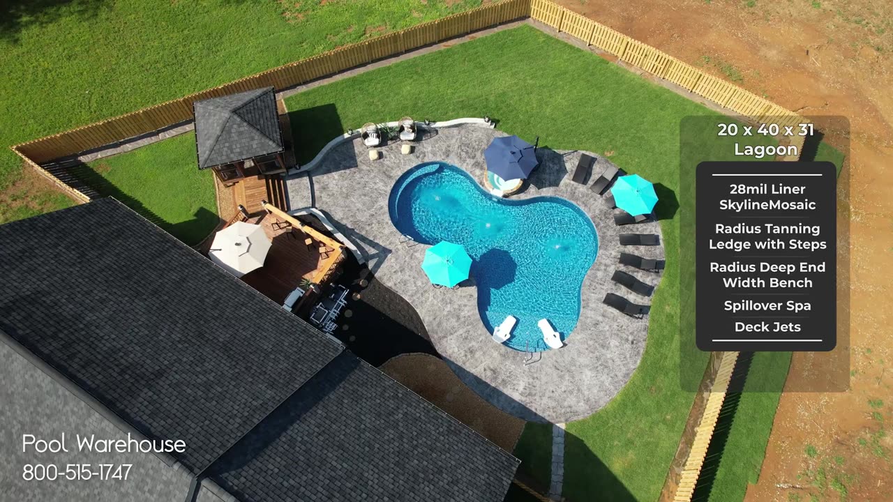 The Lagoon Style Swimming Pool Kit, One Our Most Elegant Pool Designs!