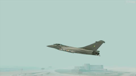 Indian Air Force Rafale fighter jets take off on mission