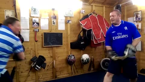 Hand Sparring Tony and Geoff