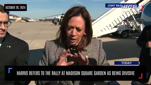 Harris Refers To The Rally At Madison Square Garden As Being Divisive