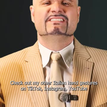 Italian hand gestures! This one means "Its delicious"