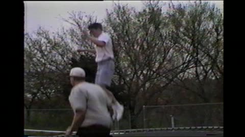 Two Teenagers Break Through Trampoline While Jumping