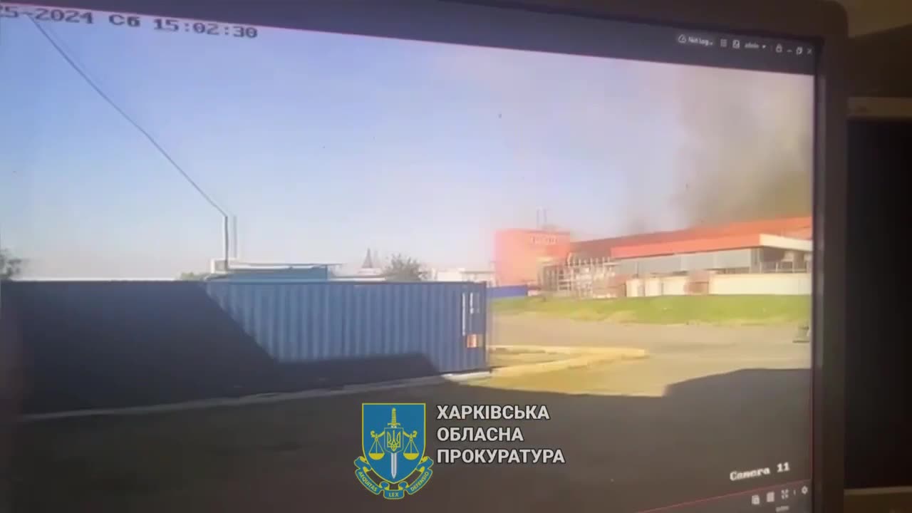 Video of attacks on BC warehouses in Kharkiv