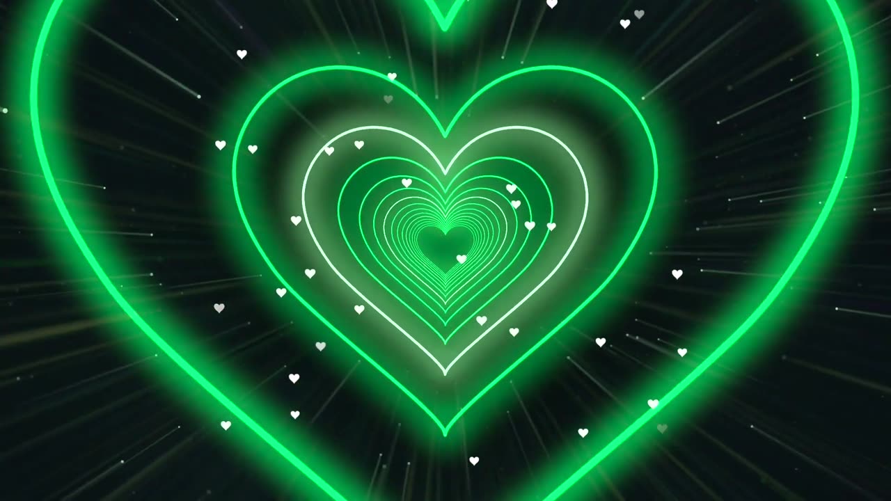 944. Animation Video💚Green Heart Background